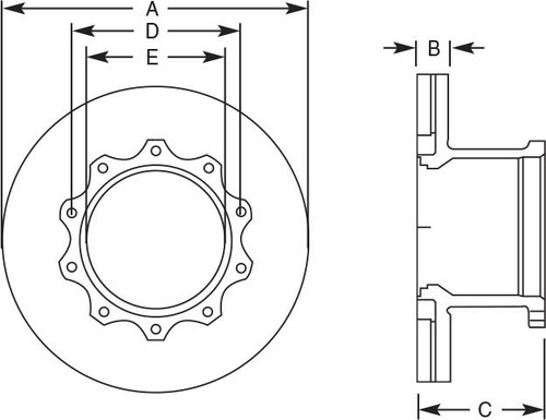 RH002 WABCO PAN 19 AIR DISC BRAKE ROTOR