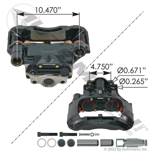 a 158.K097845 BENDIX AIR DISC BRAKE CALIPER - Sadler Power