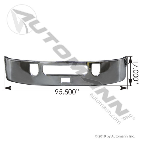 564.62111C VOLVO MACK BUMPER CHROME 17" PINNACLE CXU