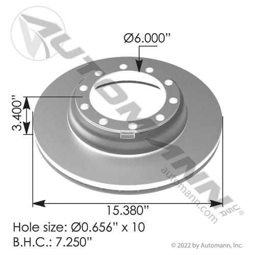 153.123458 F600 HYDRAULIC DISC BRAKE ROTOR TR# 123458