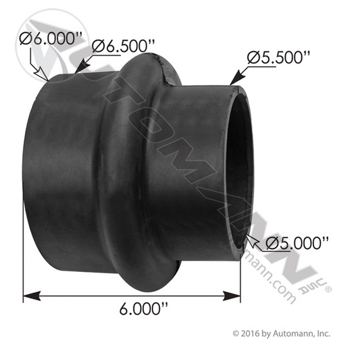 561.47782 5" X 6" RUBBER HUMP HOSE REDUCER CONNECTOR