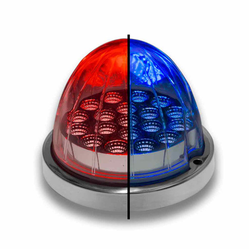 Trux TLED-WXRB - Red Clearance & Marker to Blue Auxiliary Watermelon LED Light - 19 Diodes
