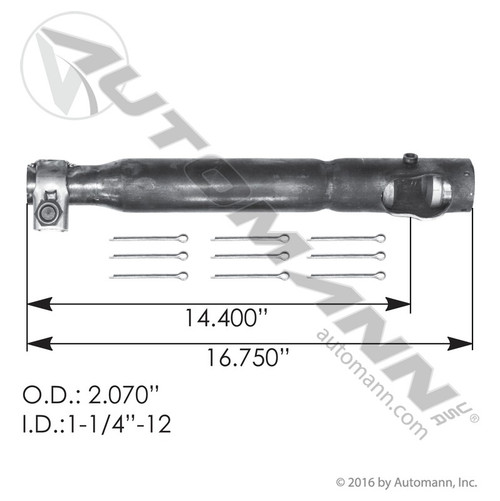 463.DS6208 VOLVO MACK DRAG LINK 16.75"