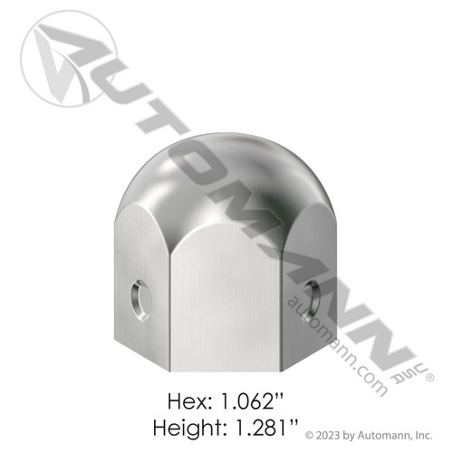 562.A4046C CHROME STEEL PUSH ON LUG NUT COVER 1-1/16"