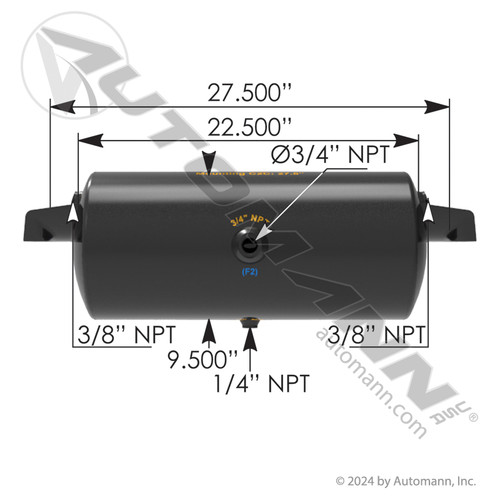 172.2013 AIR TANK RESERVOIR 1488 CI 9.5" DIAMETER