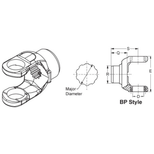 Spicer 6.5-4-4571X: Full Round Yoke
