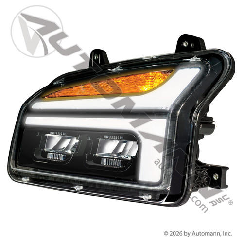 Automann 564.59125LB - Headlamp LED LH Kenworth T880