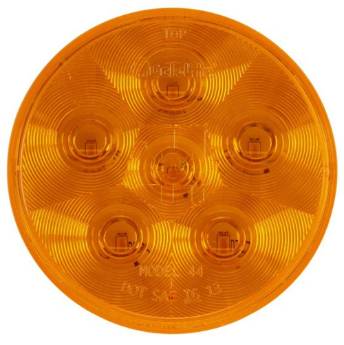 44281Y SUPER 44, LED, YELLOW ROUND, 6 DIODE, REAR TURN SIGNAL, FIT 'N FORGET S.S., 12V