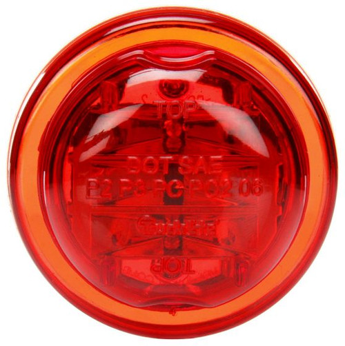 10375R 10 SERIES, HIGH PROFILE, LED, RED ROUND, 8 DIODE, MARKER CLEARANCE LIGHT, PC, FIT 'N FORGET M/C, 12V