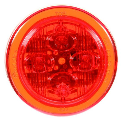 10385R 10 SERIES, LOW PROFILE, LED, RED ROUND, 8 DIODE, MARKER CLEARANCE LIGHT, PC, FIT 'N FORGET M/C, 12V