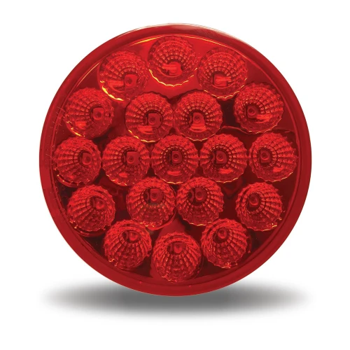 Trux TLED-419R - 4" Red Stop, Turn & Tail Round LED Light - 19 Diodes