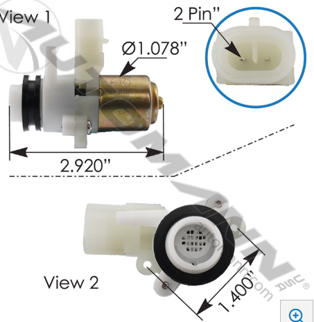 Automann HLK7046 - Washer Fluid Pump for Peterbilt