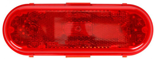 Truck-Lite 60180R - 60 Series Led Red Oval 26 Diode Rear Turn Signal Black Grommet Mount Fit 'N Forget Stainless Steel 12V Kit