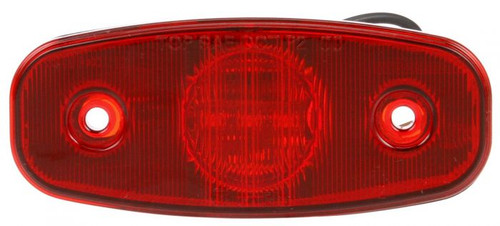 26250R 26 SERIES, LED, RED RECTANGULAR, 3 DIODE, MARKER CLEARANCE LIGHT, P2, 2 SCREW, HARDWIRED, .180 BULLET TERMINAL, 12V