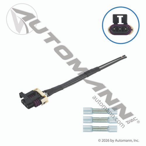 Automann 577.99121R - Low Coolant Level Sensor Connector for Paccar
