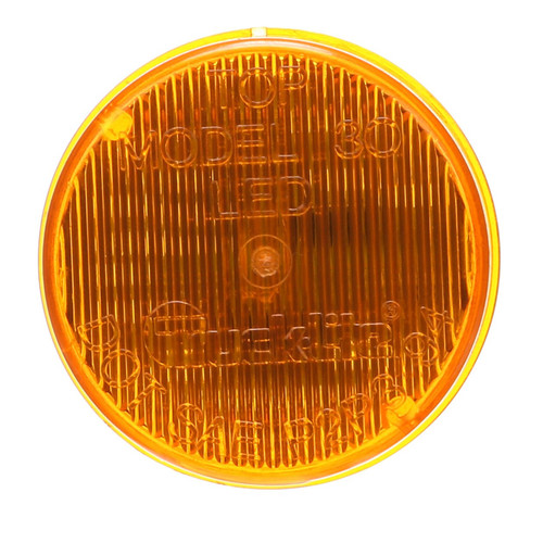 Truck-Lite 30055Y - 30 Series Led Yellow Round 3 Diode Marker Clearance Light With P3, Black Pvc Grommet Mount, Fit 'N Forget M/C, Female Pl-10, 12-24V, Kit