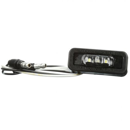 Truck-Lite 36204C - 36 Series Rectangular Clear Led Auxiliary Light, Black, Adhesive Mount, 12-24V