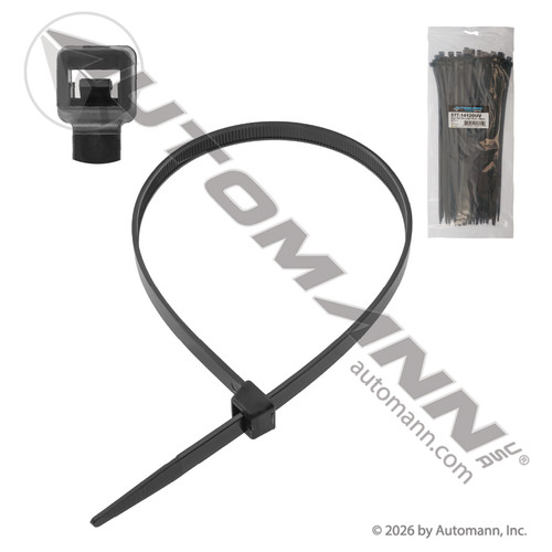 Automann 577.14120UV - Nylon Zip Ties 14in Length Black