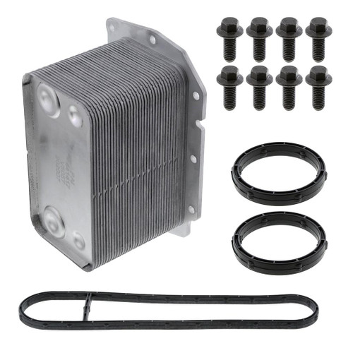PAI 441416 - International 2009+ DT466E DT570 HEUI 33 Plate Aluminum Oil Cooler Kit