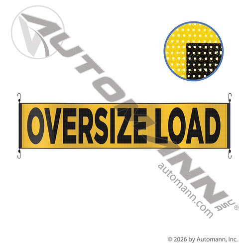 571.SB115M OVERSIZE LOAD MESH BANNER 18" X 84"