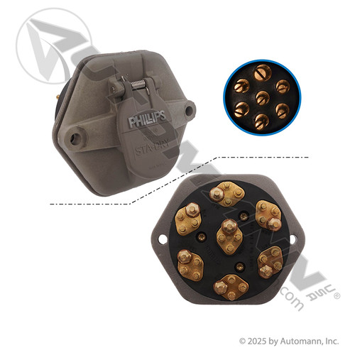 AUTOMANN PHI16-720: 7-Pin Waterproof Socket