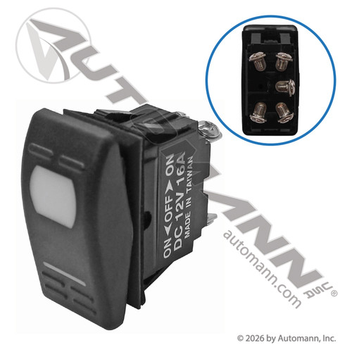 Automann 577.3056 - Rocker Switch On/Off/On Illuminated