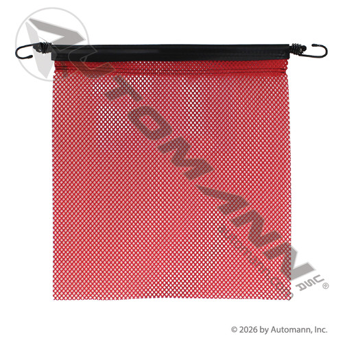 571.SF1804B FLAG W/BUNGEE RED JERSEY 18IN X 18IN