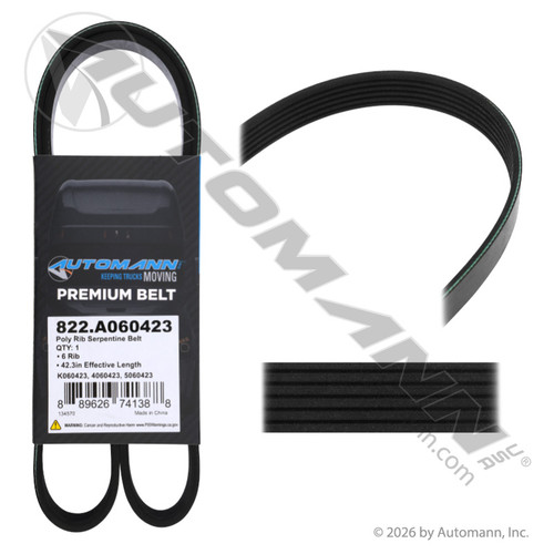 822.A060423 POLY RIB SERPENTINE BELT