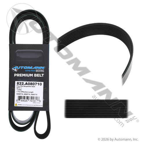 822.A080710 POLY RIB SERPENTINE BELT