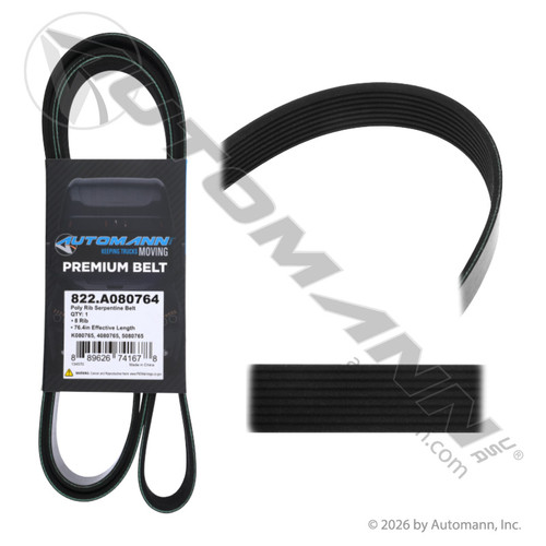 822.A080764 POLY RIB SERPENTINE BELT