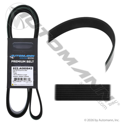 822.A080843 POLY RIB SERPENTINE BELT