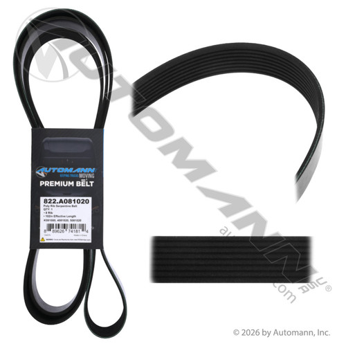 822.A081020 POLY RIB SERPENTINE BELT