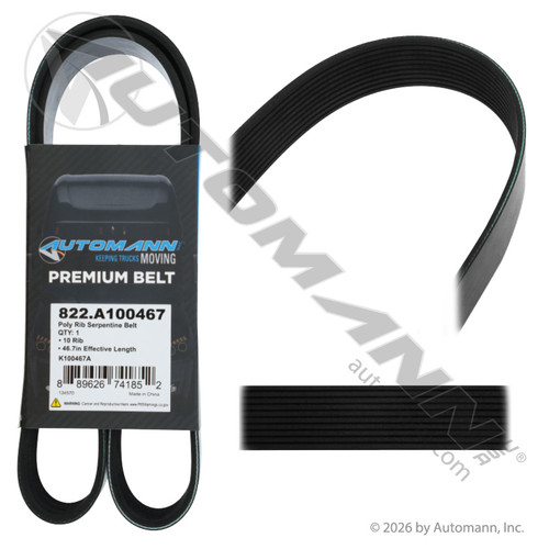 822.A100467 POLY RIB SERPENTINE BELT