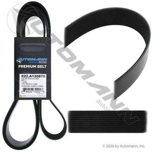 822.A120870 POLY RIB SERPENTINE BELT