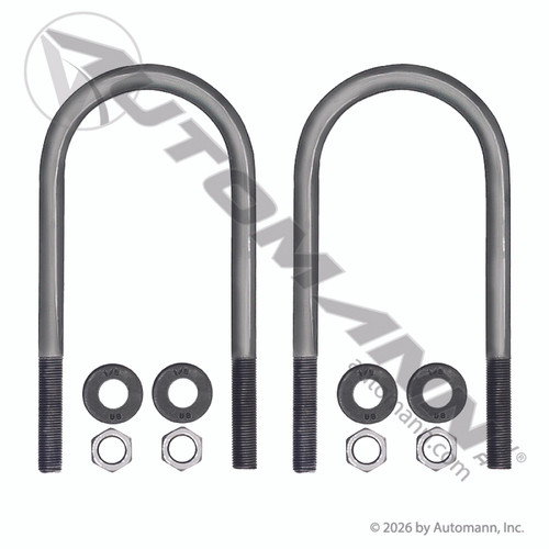 Automann AUBK5121-074 - U Bolt Kit 1/2in X 3in X 7-1/2in