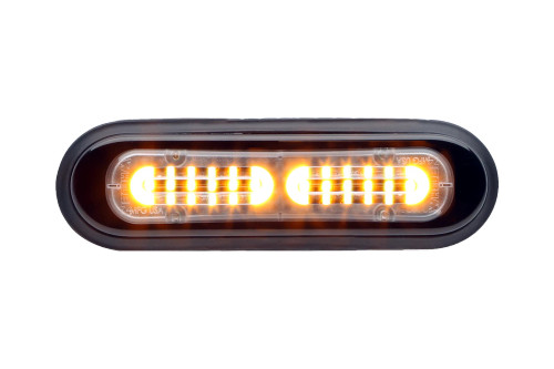 Whelen TSS0A - Amber T-Series Surface Mount Lighthead – 12V, Oval