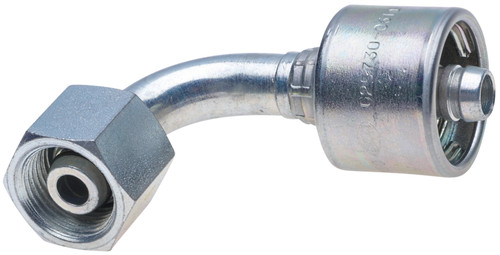 Gates G25730-0610 - MegaCrimp Female DIN 24 Cone Swivel Heavy Series with O-Ring 90 Bent Tube Hydraulic Coupling