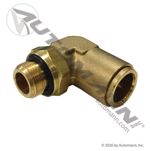 Automann 177.13B6912M22 - Brass PLC Male SWL Elbow 3/4in X M22 for Volvo-Mack