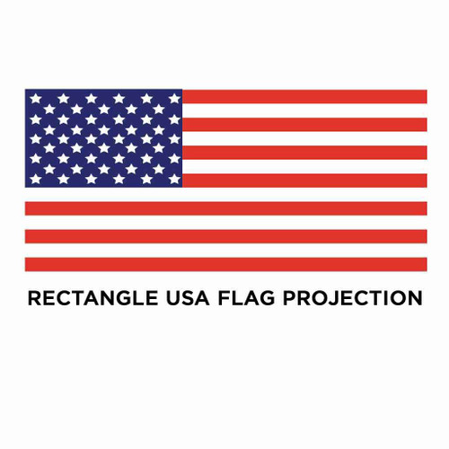 Trux TLED-PL11P - USA Flag Projector LED Door Logo Light, 6-Color, Passenger Side for Peterbilt & Kenworth