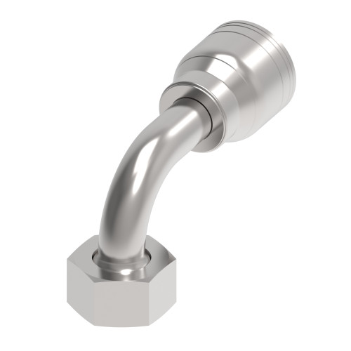 Aeroquip 1A16DLB10 - Hose End Crimp 90 Degree 24 Degree DKO Swivel Light Duty