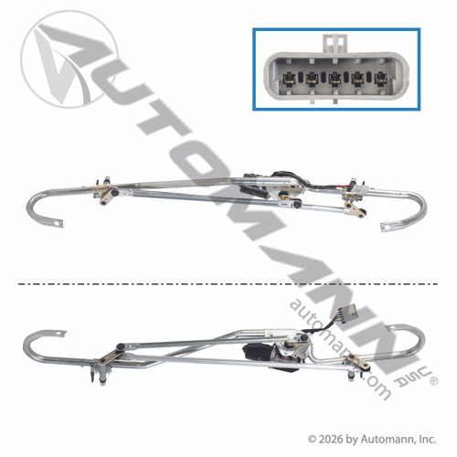 Automann HLK7086K - Wiper Transmission Assembly for Kenworth