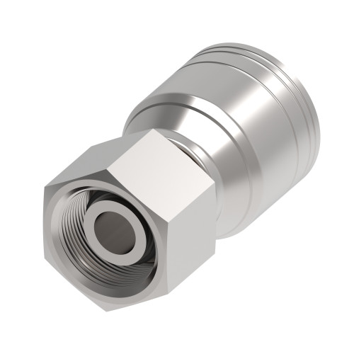 Aeroquip 1A6DS6 - Hose End Crimp Straight 24 Degree DKO Swivel Heavy Duty
