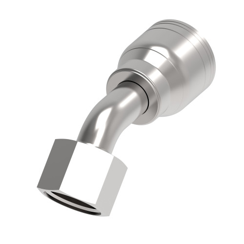 Aeroquip 1AA10FRA10 - Hose End Crimp 45 Degree Female ORFS Swivel