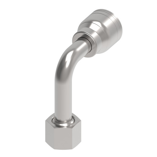 Aeroquip 1AA6FRC6 - Hose End Crimp 90 Degree Female ORFS Swivel