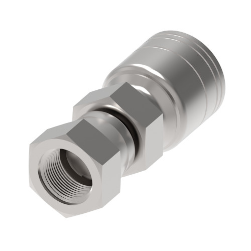 Aeroquip 1AA8BW8 - Hose End Crimp Straight Female BSPP Flat Face Swivel