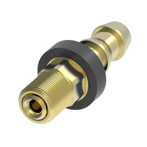 Aeroquip 4740-4B - Hose Nipple Assembly Crimp Straight Male 45 Degree Inverted Flare Brass