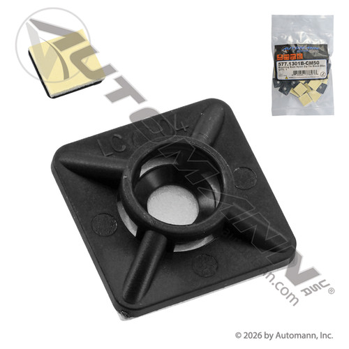 577.1301B-CM50 MOUNTING BASE NYLON ZIP TIE BLACK 50PC
