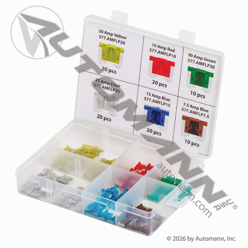 577.AMFLP100-KT MINI BLADE FUSE LOW PROFILE ASST 100PC
