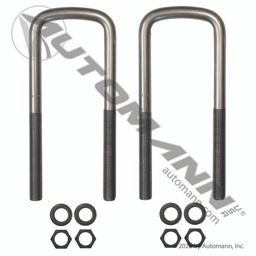 AUBK8364-111 U BOLT KIT SEMI RND 7/8IN X 4IN X 11IN