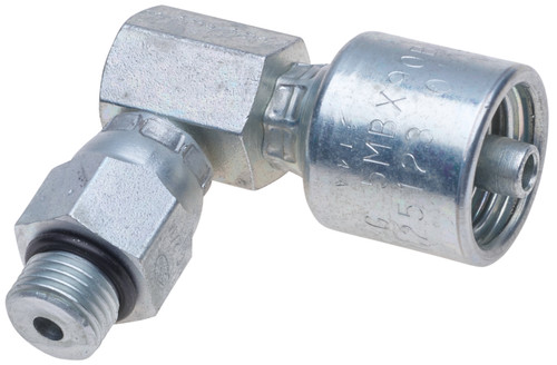 Gates G25123-0808 - MegaCrimp Male O-Ring Boss Swivel 90 Block Hydraulic Coupling